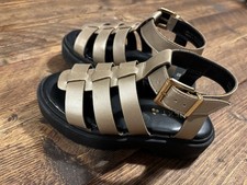 Next Girls Gold Chunky Platform Sandals Uk 13 Eur 32
