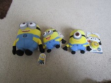 3 x SOFT PLUSH TOYS MINIONS