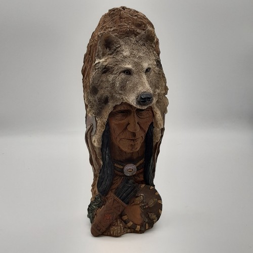 Native american warrior bust - native,
