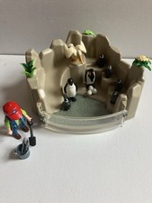 Playmobil Penguin Enclosure with Penguins &Babies & Keeper Zoo Animal Bundle