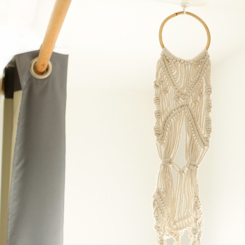 Macrame pot holder long - holder, with