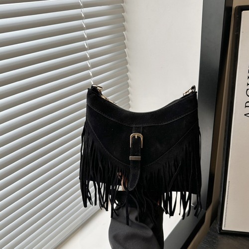 Women fringe hobo handbag - women,