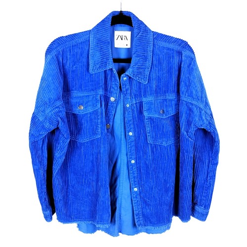 Zara cotton corduroy shacket - cotton,