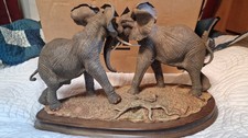 Country Artists Limited - Trial Of Strength Elephants Statue