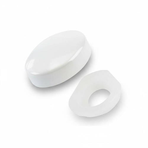 White silver chrome - white/silver, click-on