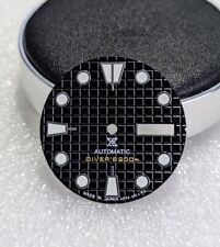 BLACK WAFFLE DIAL FOR SEIKO NH36 7S36 MOVEMENTS  3 & 3.8 (NO LOGO)