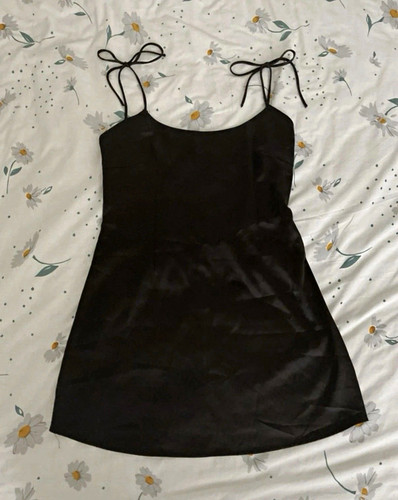 Nasty gal black satin slip - nasty,