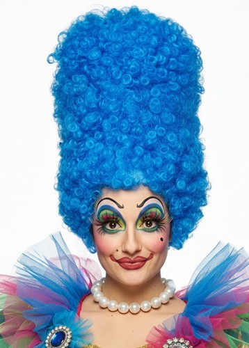 Bright blue panto - panto, dame