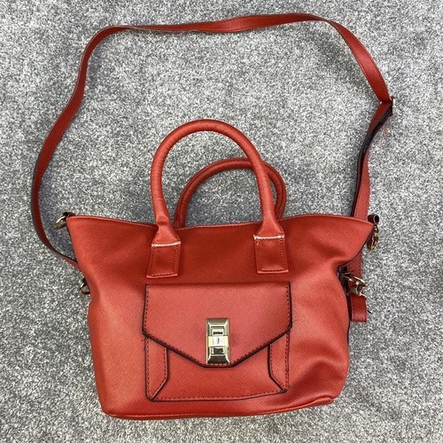 Red faux leather - faux,