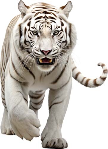 Colour white siberian tiger - white,