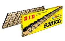 Honda CB250 RSA 80-83 DID VX3 Heavy Duty Gold X-Ring Chain 520 x 98 Links