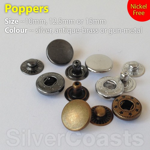 100 poppers snap fastener - 10,, 100,