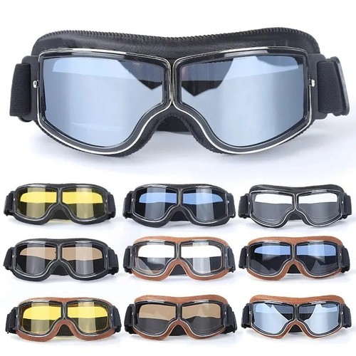 Vintage motorcycle goggles fit - goggles,
