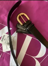 New zara Black Leather Belt