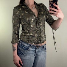 Y2K vintage 100% silk blouse