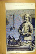 Old Antique Print 1878 Finishing Touch Marks Pig'S Head Dinner Hog Roast 19th