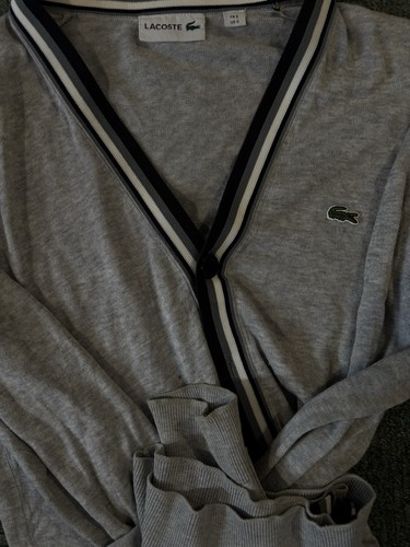 Lacoste grey neck - grey,