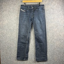 Diesel Jeans Mens W32 L30 Blue Made In Italy Larkee Regular Denim Pants Dark