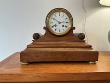 Stunning Walnut Cased French Mantle Clock Bell Strike