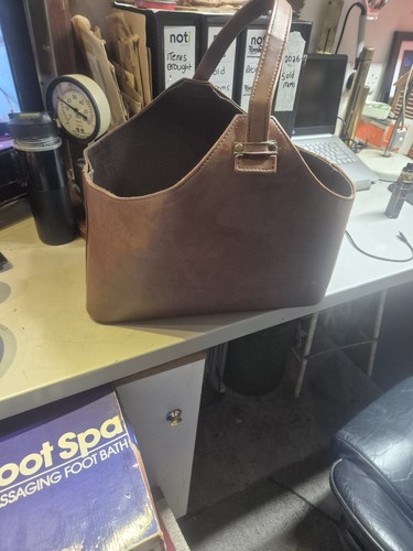 Leather magazine and - and, bag