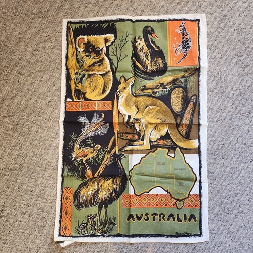 Vintage retro 1970s tea towel - vintage,