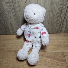Jellycat Bedtime Bear Wearing Pyjamas Soft Toy Plush Beanie Comforter White 