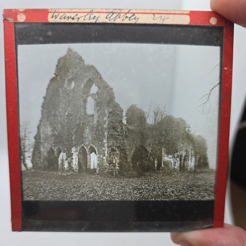 Glass magic lantern slide - glass,