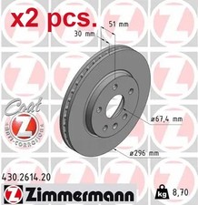 X2 PCS FRONT BRAKE DISC ROTOS