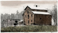 Aquatint Etching - The Barn