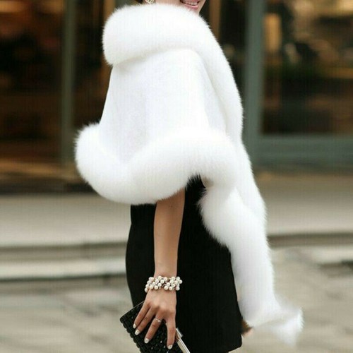 Faux fur long shawl - fur, stole