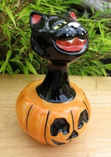 Lorna Bailey PROTOTYPE PUMPKIN SURPRISE CAT 2002 Trick or Treat Series Halloween