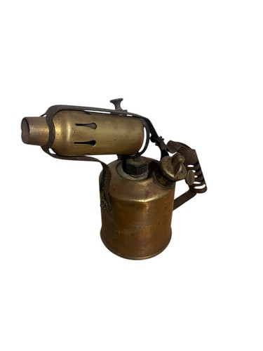 Vintage brass blow lamp - x,
