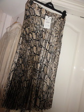 Zara Skirt Pleated Animal Print  Skirt