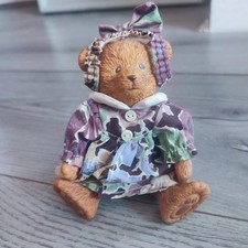 vintage Russ Teddy Town figurine, dress