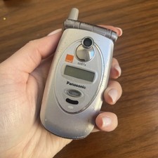 Panasonic EB-GD87 Silver Orange Mobile Phone vintage retro collectible untested