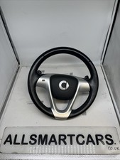 SMART CAR 451 FORTWO 3 SPOKE PADDLE SHIFT LEATHER STEERING WHEEL & ANGLE SENSOR