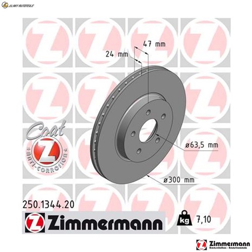 Brake discs 250 1344 for - 2x,