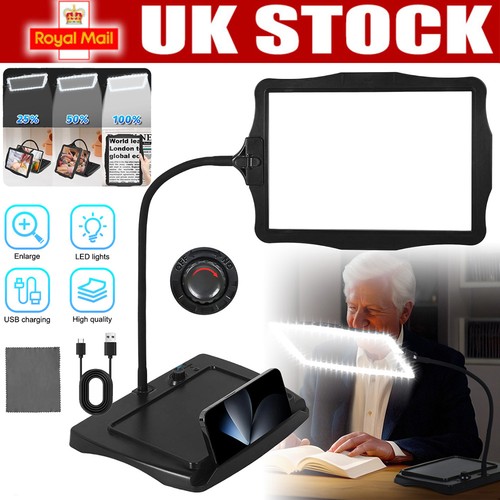 Magnifying glass desk - desk, light