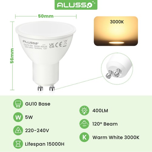 Alusso 10x led - 10x, gu10