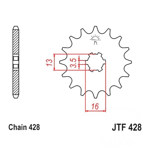 Front sprocket tooth - sprocket, 12