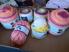 wool yarn knitting rainbow
