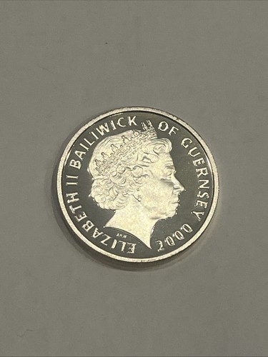 2000 guernsey silver proof one - guernsey,