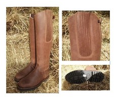 Long Leather Riding Yard Boots