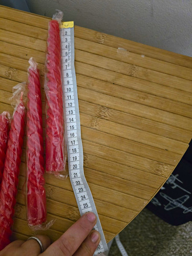 Red twisted taper dinner - red,
