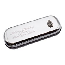 Pewter Gorilla Design with Engraved Message Chromed Glasses Case Box