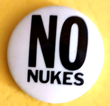 NO NUKES - 1963 Campaign for Nuclear Disarmament (CND) UK  Ban The Bomb button