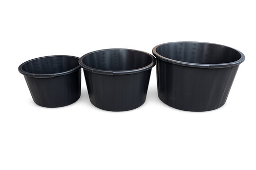 Heavy duty black plastic - heavy, tubs