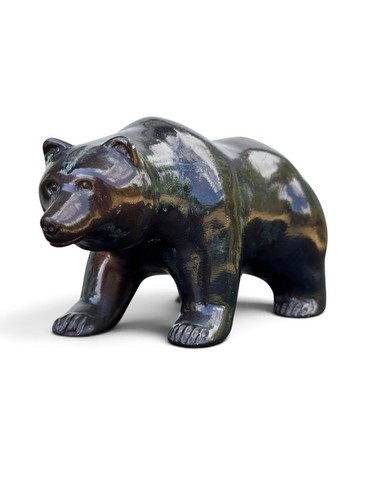 Cold cast bronze grizzly - grizzly, bear