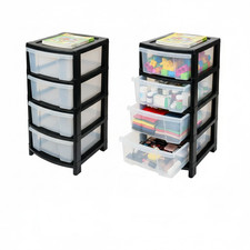 Large Plastic 4 Drawer Storage