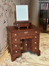 Beautiful Artisan Dressing Table 1:12 Escutcheon Miniatures Signed. Dolls House